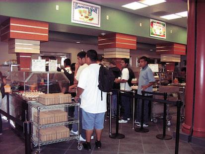 new food court in cafeteria 
