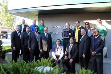 dedication of the Nancy G. O'Kelley admin building 