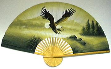fan with eagle on it 