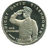 back of Eisenhower coin 