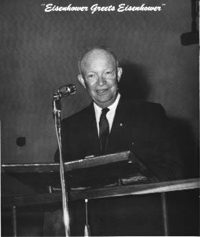 Eisenhower greets students during speech 