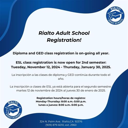 Rialto Adult School / Homepage