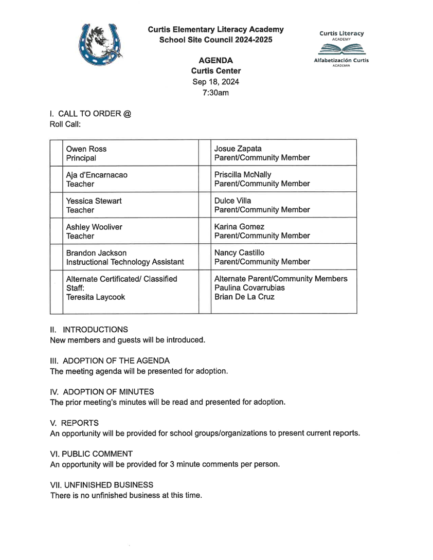  SSC Meeting Notes