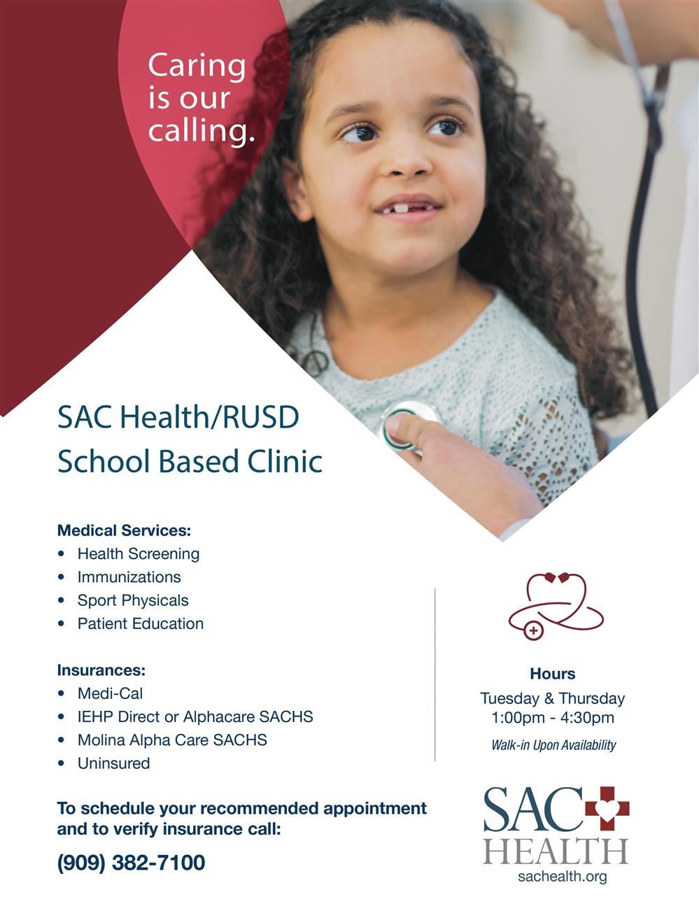 SAC Health/RUSD School Based Clinic
