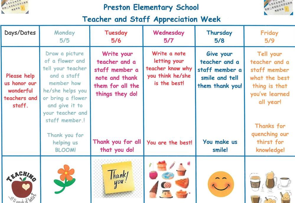 Teacher & Staff Appreciation Week