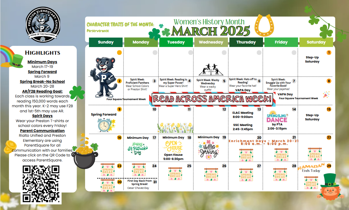  march calendar 